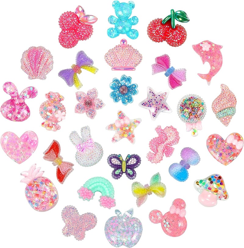 DNT Cute bling Shoe Charms for Girls Cute Shoe Charms for Adults Teens Kids Kawaii Shoe Decoration Charms for Clog Sandals Birthday Party Gift - Image 1